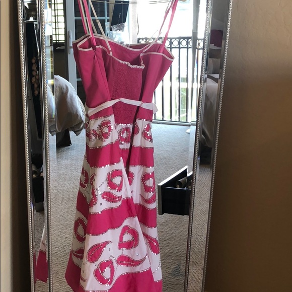 BCBG Sequin Party Dress in Pink Size 4 - Picture 4 of 7
